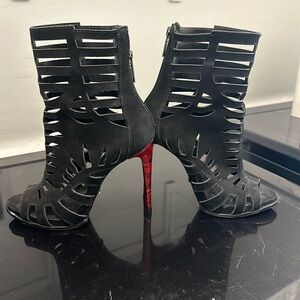 Schutz black ankle heel